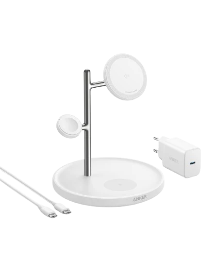 Anker MagGo 3-in-1 MagSafe Wireless Charging Station Qi2 15W