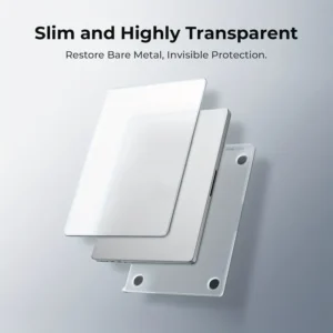 Slim and highly transparent MacBook protective case