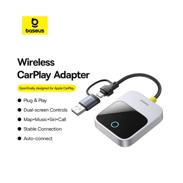 Baseus SafeJourney Series Wireless CarPlay Adapter - Image 4