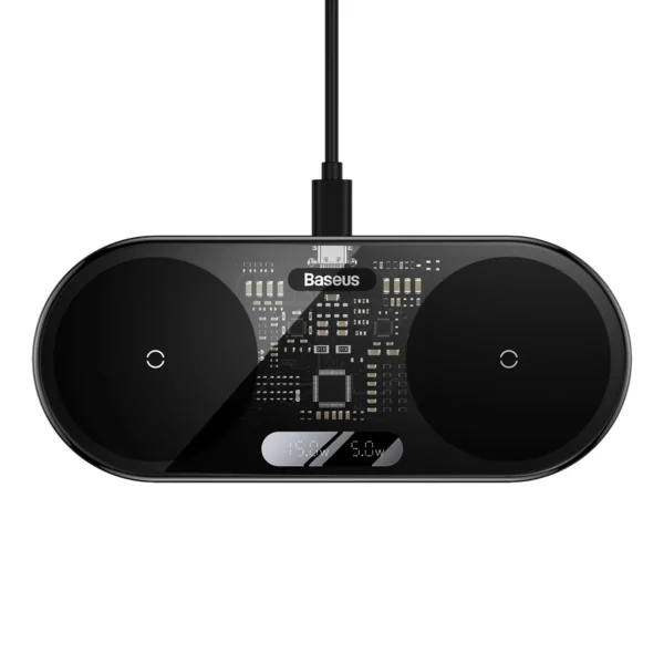 Baseus Digital LED Display 2-in-1 Wireless Charger 20W
