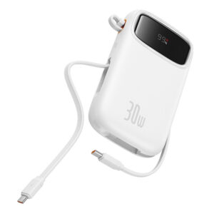 Baseus QPow 2 Digital Display Fast-Charging Power Bank with 2 Built-in Type-C Cables