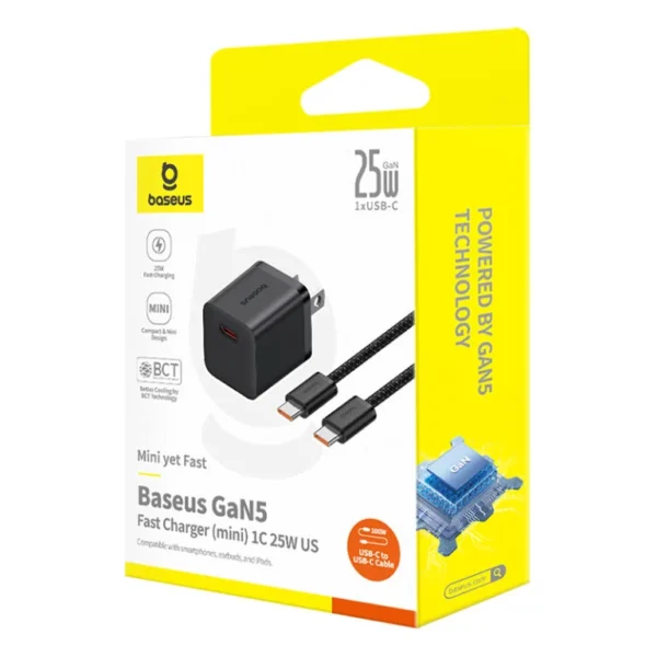 Baseus GaN5 Fast Charger Mini 1C 25W - Image 3
