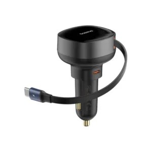 Baseus Enjoyment Pro Car Charger U+ Retractable C & iP Cable 60W