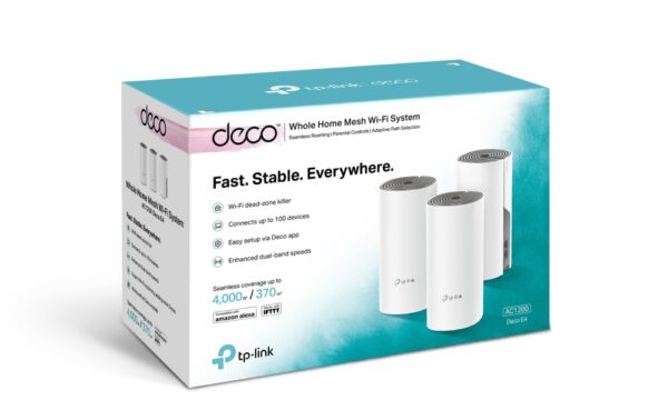 TP-Link Deco E4 (3-Pack) AC1200 Whole Home Mesh Wi-Fi System - Image 4