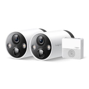 Tapo C420S2 Wire-Free 2K QHD Security Camera Kit with AI Motion Detection, Rechargeable Batteries, Color Night Vision, and Tapo H200 Hub