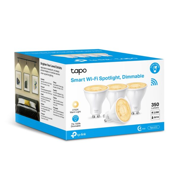 TP-Link Tapo L610 Smart Wi-Fi Spotlight (GU10, Dimmable, Warm White) - Image 2