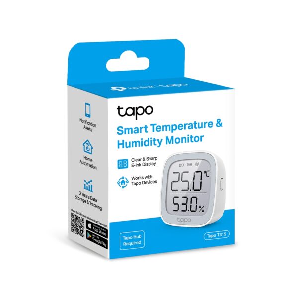 TP-Link Tapo T315 – Smart Temp & Humidity Monitor with E-Ink Display - Image 2