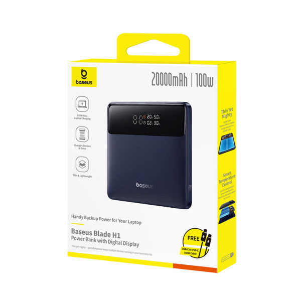 Baseus H1 Fast Charging Power Bank with Digital Display 20000mAh 100W - Image 4