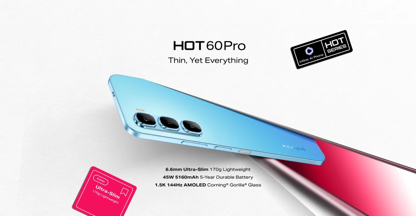 Infinix Hot 60 Pro 8GB 256GB back view – iService Jordan