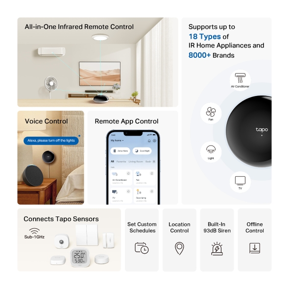TP-Link Tapo H110 Smart IR & IoT Hub for Smart Home Control - Image 4