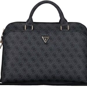 GUESS 4G PU Laptop Bag Triangle Logo