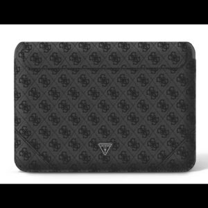 GUESS Grained PU Laptop Sleeve Triangle Logo