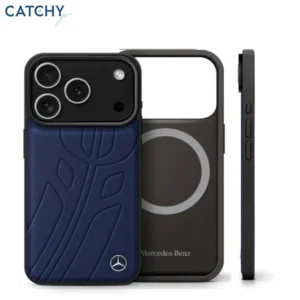 Mercedes MagSafe Genuine Leather Case Laurel Blue