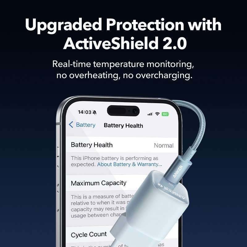 Anker 20W USB-C universal compatibility Fast Charger – Black - Image 3