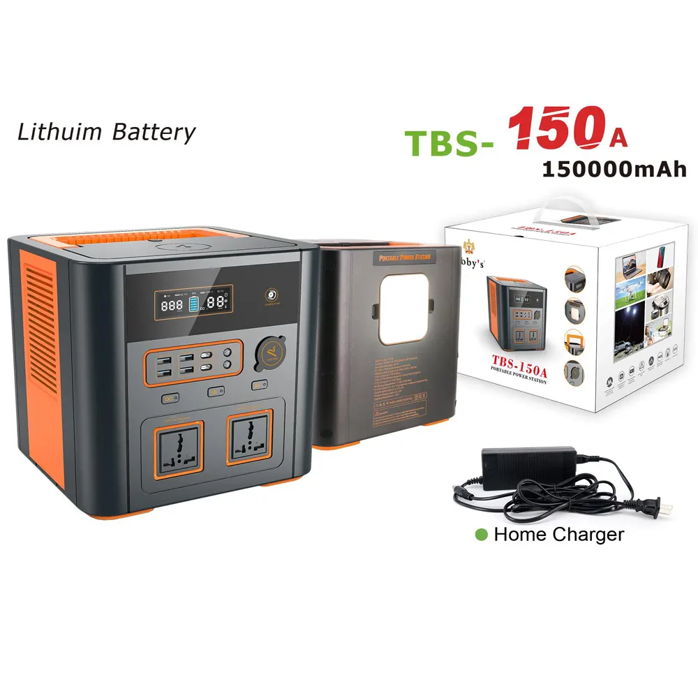TobysTBS150APowerStationWirelessCharger150000mAhPortablePowerStationWithInverterAnd555WOutputFrequency6 | iService