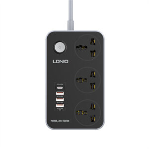 LDNIO SC3412 Power Strip – 3 Universal AC Outlets
